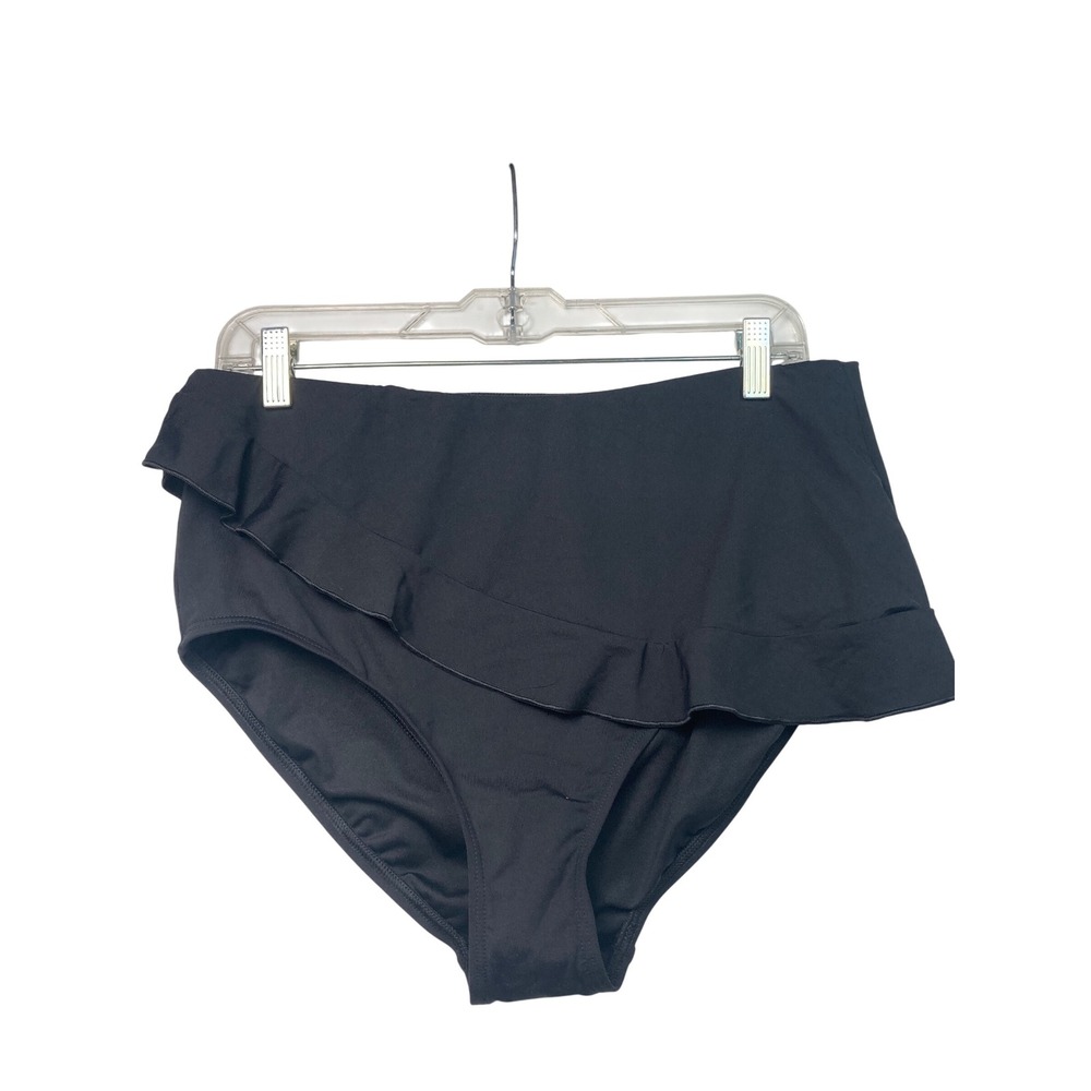 Lands' End Women's Ruffle Black Swim‎ Bottoms – Size 14 – New - Picture 4 of 8